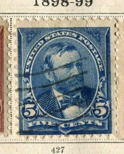 USA; 1898 early Presidential series issue fine used 5c. value