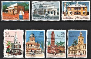 Australia SC#832-838 27¢ Post Offices (1982) Used