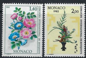 Monaco 1309-10 MNH 1981 Flower Show (ak3419)