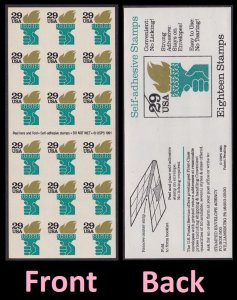 US 2531Ae Liberty Torch 29c ATM booklet 18 overall tagging MNH 1992