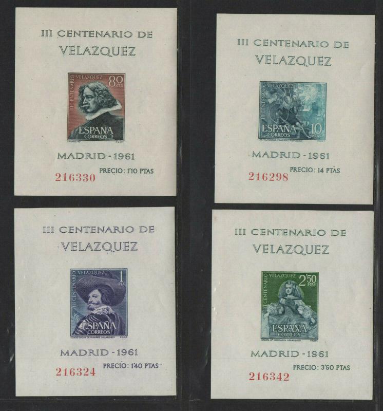 $Spain Sc#983a-986a M/NH/VF, complete set, S/S, Cv. $33.50