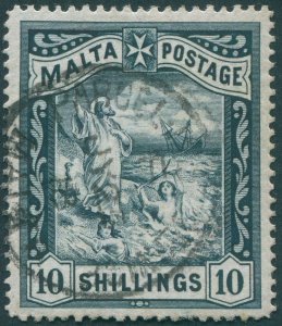 Malta 1899 10s blue-black SG35 used