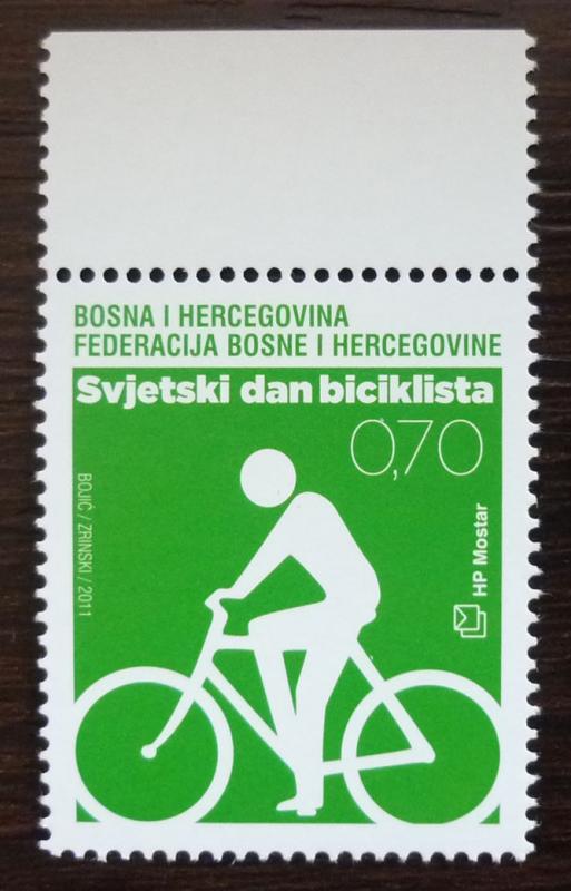 EX YUGOSLAVIA - BOSNIA - CHARITY STAMP (MNH)-BIKE-BICYCLE-CYCLING! usa russia J1