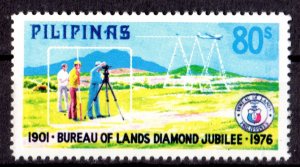 Philippines 1976 Sc#1300 SURVEYORS/BUREAU OF LANDS ANNIV. PLANE  Single MNH