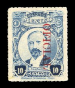 Mexico #O139 Cat$32.50, 1921 10c blue, hinged