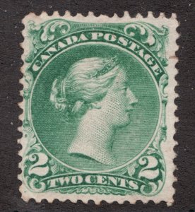 Sc #24 Canada 1868 Large Queen 2c  ~  MNG ~ F/VF ~ Superfeas cv$1000