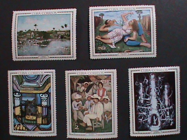 ​CUBA-1967 SC# 1202-6 FAMOUS PAINTINGS-SPRING-BY JORGE ARCHE- MNH STAMPS-VF