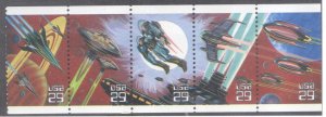 US #2745a MNH Booklet Pane (5 stamps) Space exploration set