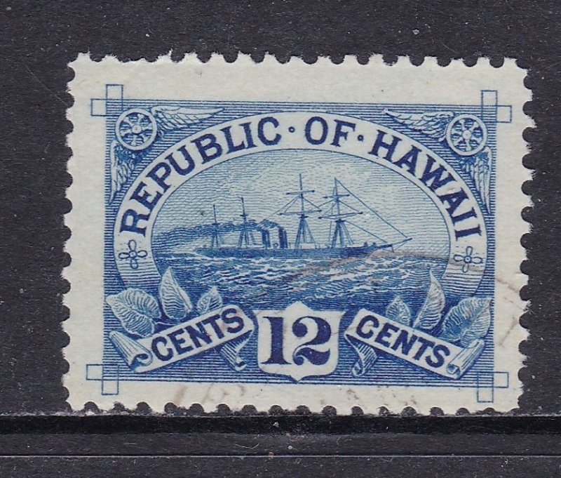 Hawaii Scott 78, 1894 20c S.S Arawa, VF Used.  Scott $20