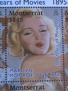 MORNTSERRAT-1995-CENTENARY OF MOVIES- SEXY MARILYN MONROE MNH SHEET-VERY FINE