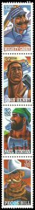 PCBstamps   US #3083/3086a Strip $1.28(4x32c) Folk Heroes, MNH, (3)