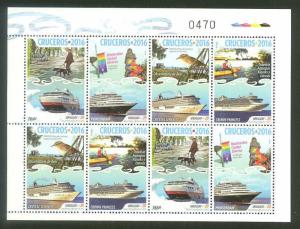 DIVERSITY BIRD BLIND GUIDE DOG KAYAK CRUISE SHIP BOAT TOURISM URUGUAY SHEET S/S 