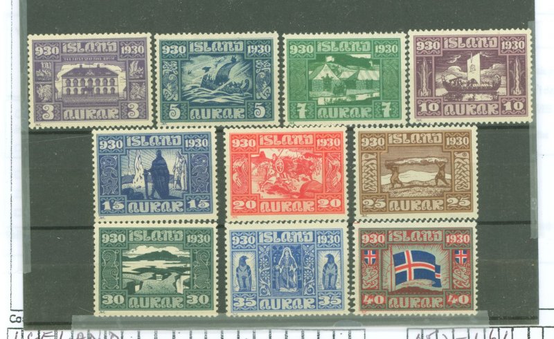 Iceland #152-161 Unused Single (Complete Set)