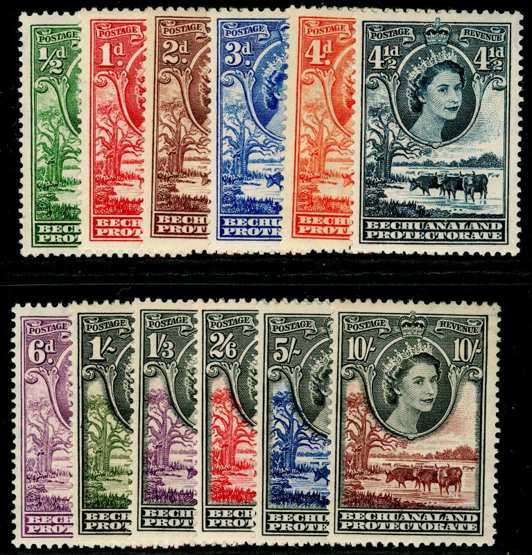 BECHUANALAND SG143-153, COMPLETE SET, LH MINT. Cat £100.