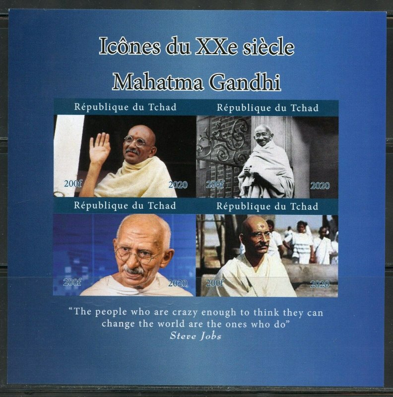 ICONS OF THE 20th CENTURY MAHATMA GANDHI IMPERF SHEET MINT NEVER HINGED