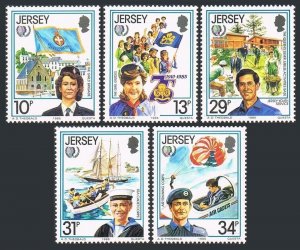 JERSEY SC#356-360 INTERNATIONAL YOUTH YEAR/Scouting (1985) MNH