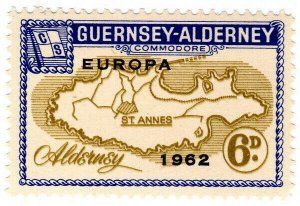 (I.B) Guernsey Cinderella : Alderney 6d (Commodore Shipping)  