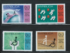 Barbuda MNH 502-5 Year Of The Disabled 1981SCV 2.25