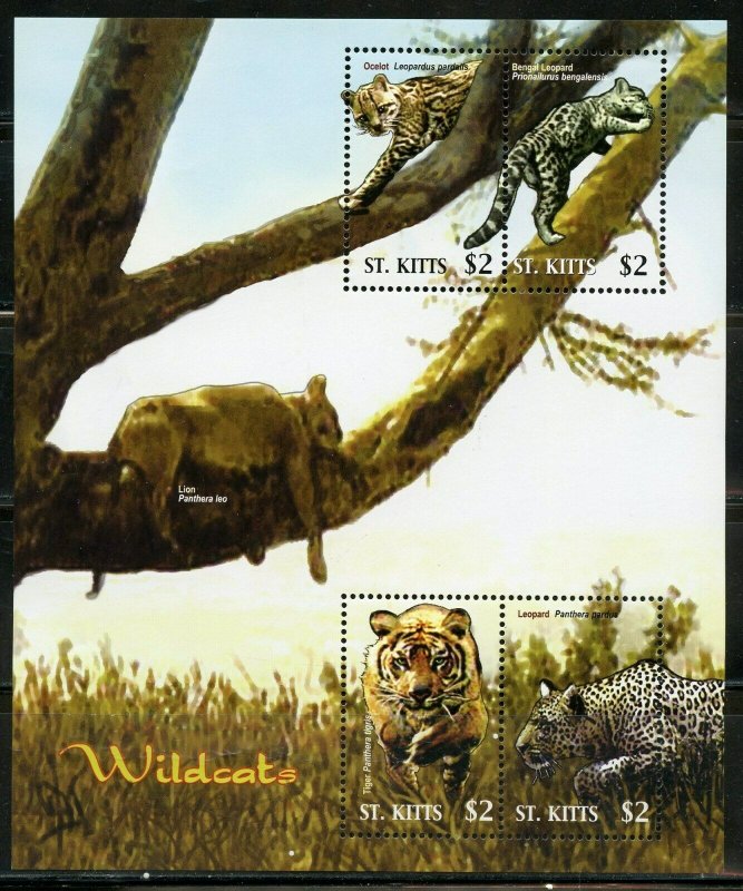 ST. KITTS WILDCATS  SOUVENIR SHEET & SHEET  MINT NH 