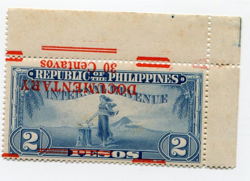 Philippines Documentary revenue inverted overprint EFO Error rare W1336i MNH DL