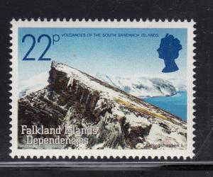 Falkland Islands Dep. 1984 MNH Scott #1L86 22p Bellinshausen Volcanic Islands