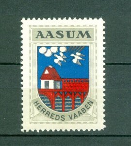 Denmark. 1940/42 Poster Stamp. MNG Coats Of Arms: District: Aasum. Bridge,Birds