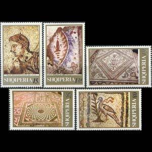 ALBANIA 1969 - Scott# 1268-72 Roman Mosaics Set of 5 NH