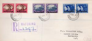 Bechuanaland 1945 Sc#137/139 WORLD WAR II VICTORY FDC Registered Cover P.H.