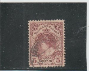 Netherlands  Scott#  85  Used  (1899 Queen Wilhelmina)