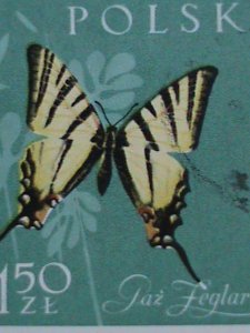 POLAND STAMP- COLORFUL BEAUTIFUL LOVELY BUTTERFLY LARGE CTO STAMPS-VERY FINE