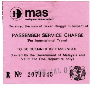 (I.B) Malaysia Revenue : Airline Passenger Service Charge $7