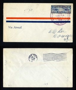 # C7 on CAM # 1 First Flight cover, Boston, MA to New York, NY - 7-1-1926