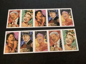 SCOTT# 4497-4501 - STRIP OF 5 LATIN MUSIC LEGENDS FOREVER STAMPS - MNH-2011-US