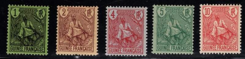 French Guinea Scott 18-22 MH* Goods start to the 1904 set