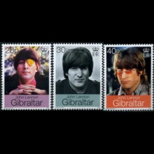 GIBRALTAR 1999 - Scott# 802-4 Singer Lenon Set of 3 NH