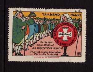 German Advertising Stamp - Laxan #3 A Thousand Thanks - Artist J.P. Werth