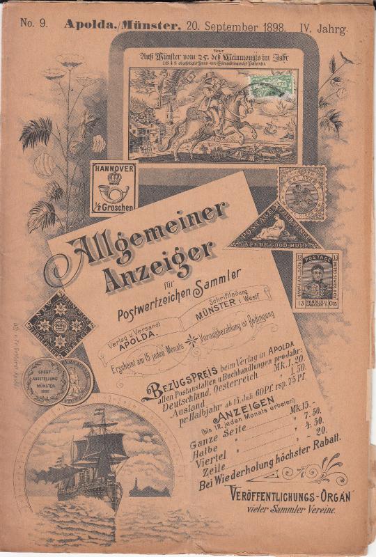 Allgemeiner Anzeiger - 1898 ##1,2,3,4,5,6,7,9 (Apolda/Munster)