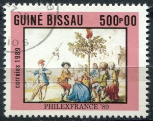 Guinea-Bissau Sc#807 Used, 500p multi, PHILEXFRANCE 1989 - Paintings (1989)