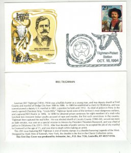 Legends Of The West PICTORIAL CANCEL FDC BILL TILGHMAN CHANDLER OKLAHOMA