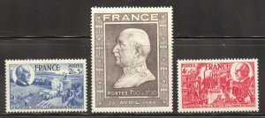 France Scott B175-77 MNHOG - 1944 Marshal Pétain 88th Birthday - SCV $4.00