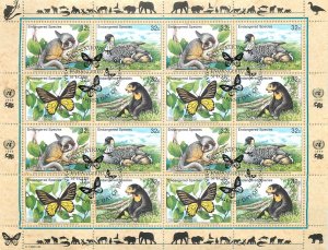 2. United Nations UN New York 1998 Endangered Species block of 16