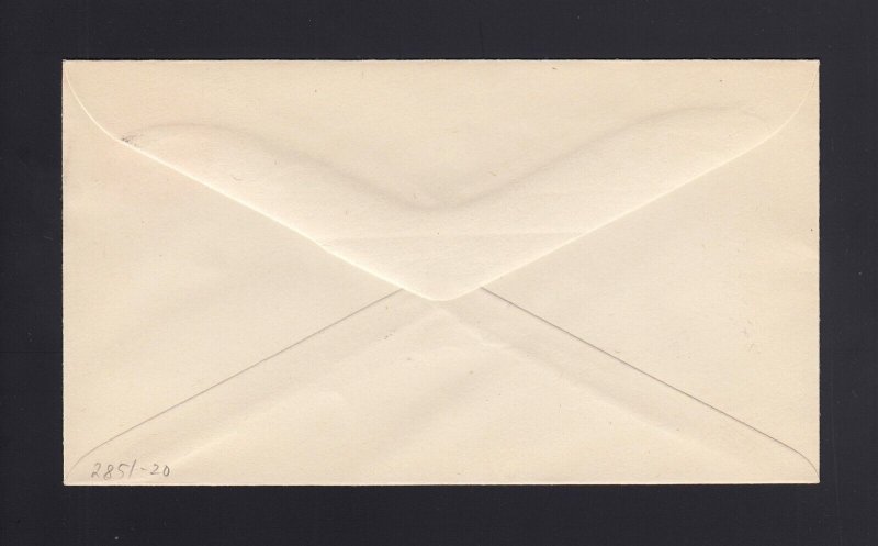 U458, UPSS #2851-20 Mint Envelope - SURCHARGE VARIETY