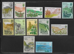 Tristan da Cunha 162-173 Native Flora set MNH (*sch*)