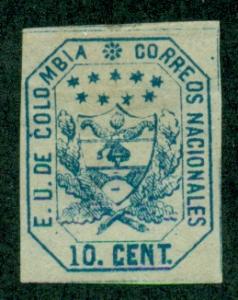 Columbia #28a  Mint  Scott $190   Period After 10   No Gum