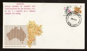 AUSTRALIA 1972 Official Opening Panania Post Office Wattle PO pictorial envelope