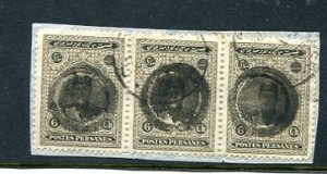 Persia 1924 Sc 670 3 stamps on Piece Used 8913