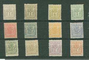 Luxembourg #48-59 Unused Single