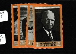 United Arab Emirates Fujeira Set of 4 Eisenhower MNH (6gbe) 