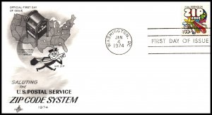 US 1511 Zip Code Artcraft U/A FDC