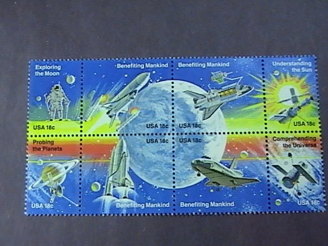 U.S.# 1912-1919(1919a)-MINT/NEVER HINGED--SPACE ACHIEVEMENTS--BLOCK OF 8-1981